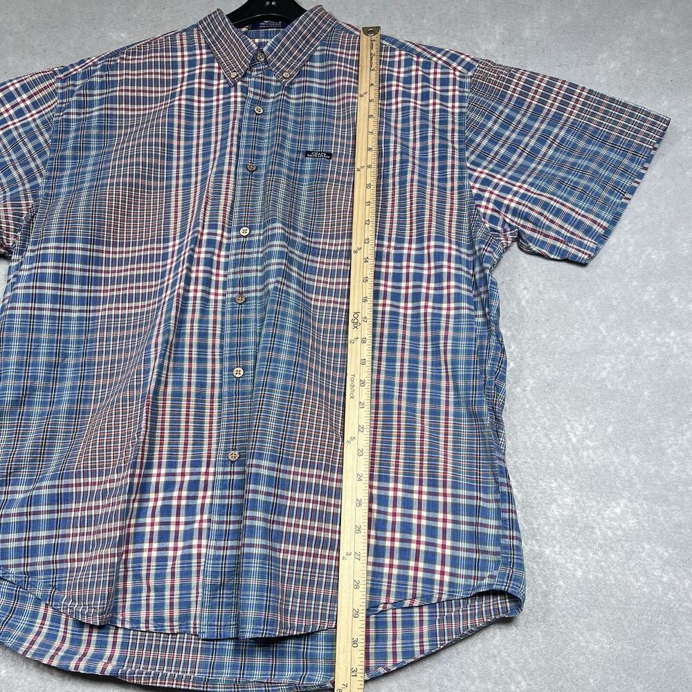 VTG Ralph Lauren Chaps Shirt Mens XL Multicolor Plaid Short Sleeve Button-Down - Picture 8 of 11
